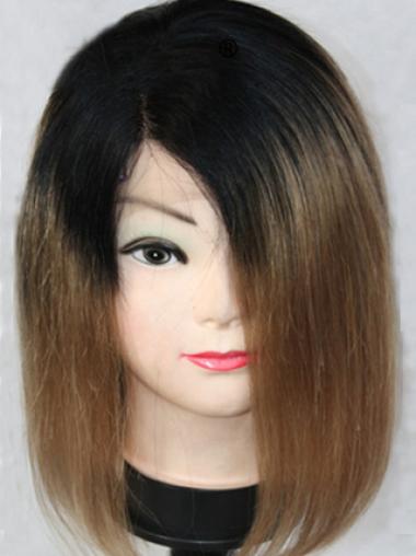 High Quality 12" Shoulder Length Straight Wigs For Black Women