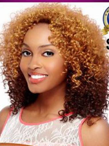 Stylish 14" Long Curly Wigs For Black Women