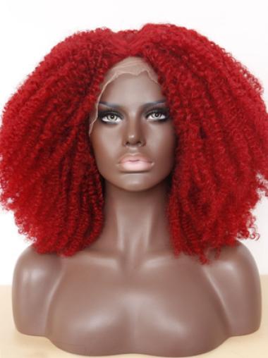 Comfortable 14" Long Kinky Wigs For Black Women