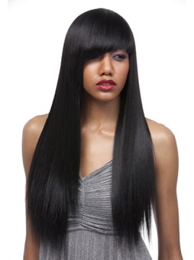 24" Black Lace Front Wigs For Black Women