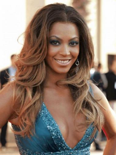 Brown Long Wavy Layered Lace Front 22" Beyonce Wigs