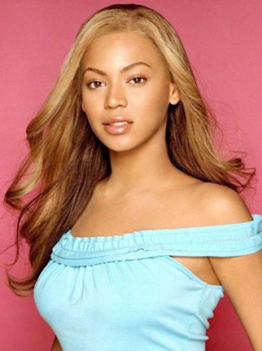 Brown Long Wavy Without Bangs Lace Front 24" Beyonce Wigs