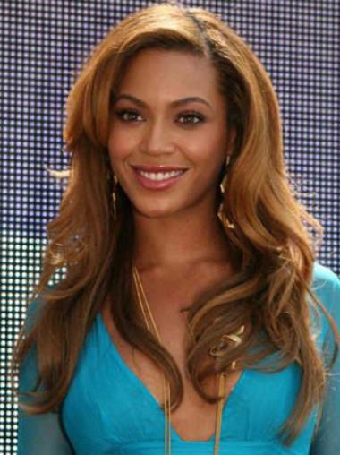 Brown Long Wavy Without Bangs Full Lace 20" Beyonce Wigs
