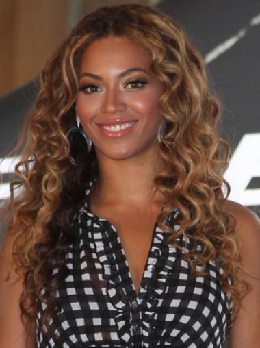 Brown Long Curly Layered Full Lace 20" Beyonce Wigs