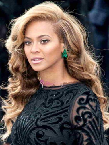 Brown Long Wavy Without Bangs Lace Front 22" Beyonce Wigs