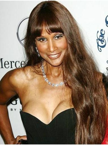 Straight Blonde Long 26" Synthetic Affordable Beverly Johnson Wigs