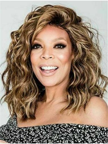 Curly Blonde Shoulder Length 14" Synthetic Perfect Wendy Williams Wigs