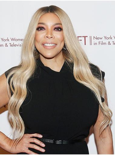 Wavy Platinum Blonde Long 26" Synthetic New Wendy Williams Wigs