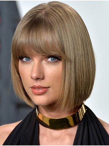 12" Bobs Straight Chin Length Blonde Perfect Taylor Swift Wigs