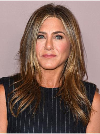 16" Without Bangs Straight Long Brown High Quality Jennifer Aniston Wigs