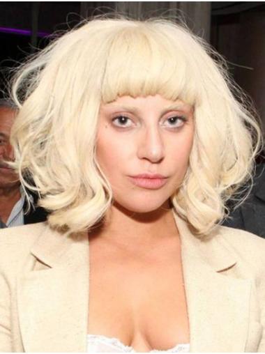 High Quality Chin Length Lace Front Synthetic With Bangs Lady Gaga Wigs