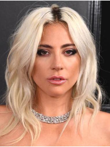 Stylish Shoulder Length Lace Front Synthetic Without Bangs Lady Gaga Wigs