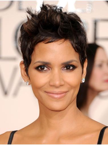 Durable Cropped Lace Front Synthetic Boycuts Halle Berry Wigs