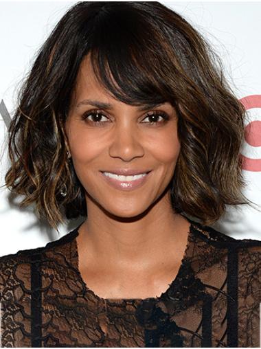 Soft Chin Length Lace Front Synthetic Bobs Halle Berry Wigs