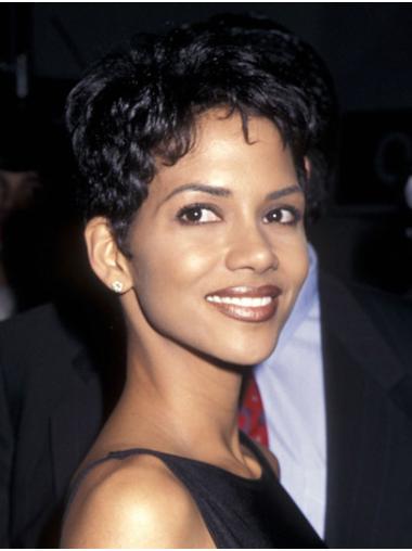 Popular Cropped Lace Front Remy Human Hair Boycuts Halle Berry Wigs