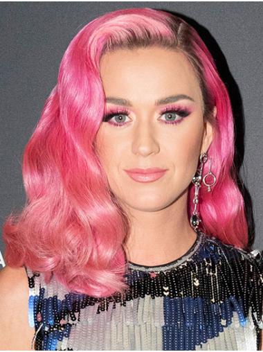 Wavy Shoulder Length Lace Front Ombre/2 Tone 14" Without Bangs Synthetic Great Katy Perry Wigs