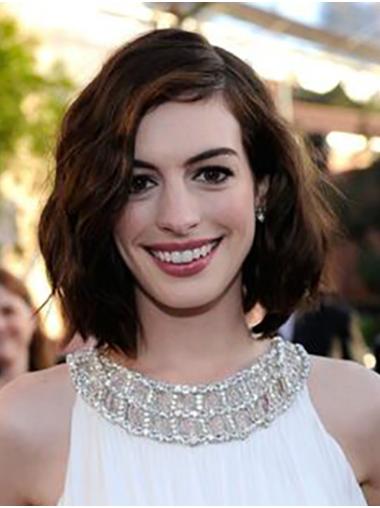 Chin Length For Women Wavy Lace Front 12" Synthetic Anne Hathaway Wigs