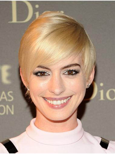 Short Amazing Straight Lace Front 8" Synthetic Anne Hathaway Wigs