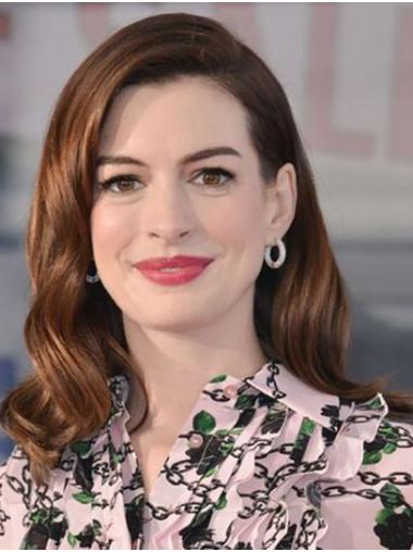 Long Sleek Wavy Lace Front 16" Synthetic Anne Hathaway Wigs