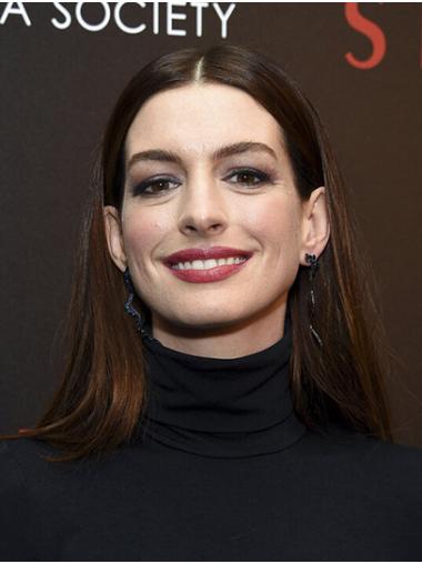 Long High Quality Straight Lace Front 16" Synthetic Anne Hathaway Wigs