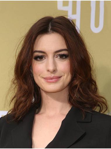 Shoulder Length Modern Wavy Lace Front 14" Synthetic Anne Hathaway Wigs