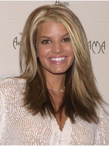 Long Soft Straight Lace Front 16" Synthetic Jessica Simpson Wigs