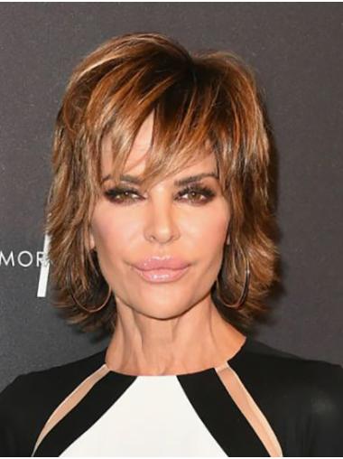 Chin Length Trendy Straight Lace Front 12" Synthetic Lisa Rinna Wigs