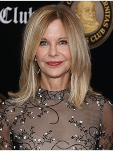 Designed Straight 14" Lace Front Without Bangs Ombre/2 Tone Meg Ryan Wigs
