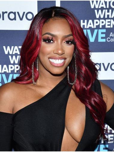 Soft Wavy 20" Lace Front Without Bangs Red Porsha Williams Wigs