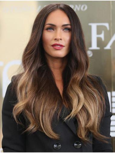 Flexibility Wavy 22" Lace Front Without Bangs Ombre/2 Tone Megan Fox Wigs