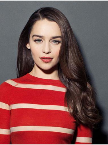 Brown Wavy 20" Lace Front Without Bangs Long Incredible Emilia Clarke Wigs