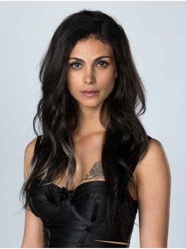 Black Wavy 20" Capless Without Bangs Long Comfortable Morena Baccarin Wigs
