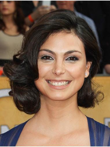 Black Curly 12" Lace Front Bobs Chin Length Best Morena Baccarin Wigs
