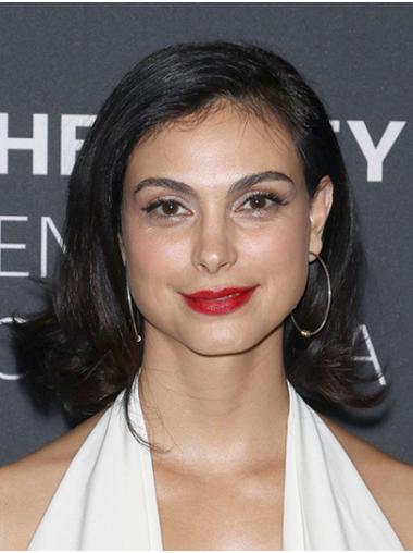 Black Wavy 14" Capless Without Bangs Shoulder Length Designed Morena Baccarin Wigs