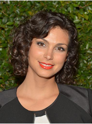 Brown Curly 12" Lace Front Bobs Chin Length Fabulous Morena Baccarin Wigs