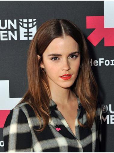 Synthetic Brown Straight 14" Full Lace Without Bangs Emma Watson Wigs