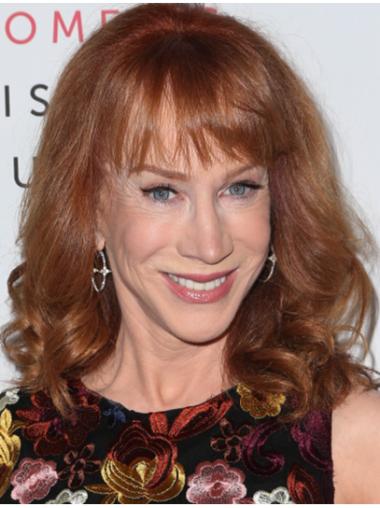 With Bangs Shoulder Length Capless 14" Blonde High Quality Kathy Griffin Wigs