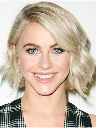 Synthetic Blonde Wavy 12" Chin Length Bobs Discount Julianne Hough Wigs