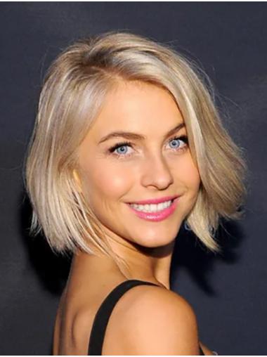 Synthetic Platinum Blonde Straight 12" Chin Length Bobs Suitable Julianne Hough Wigs