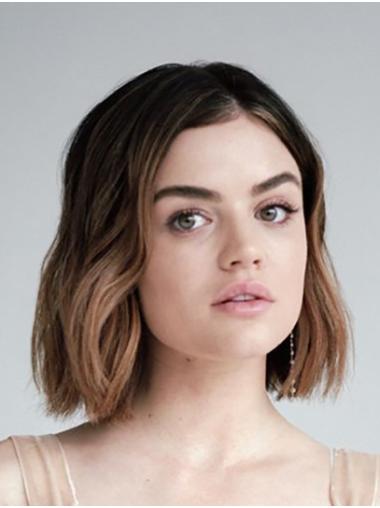Synthetic Ombre/2 Tone Wavy 12" Chin Length Bobs Suitable Lucy Hale Wigs