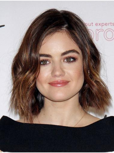 Synthetic Ombre/2 Tone Wavy 12" Chin Length Bobs Trendy Lucy Hale Wigs