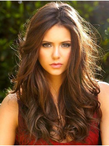 Brown Popular Lace Front Long Without Bangs Nina Dobrev Wigs