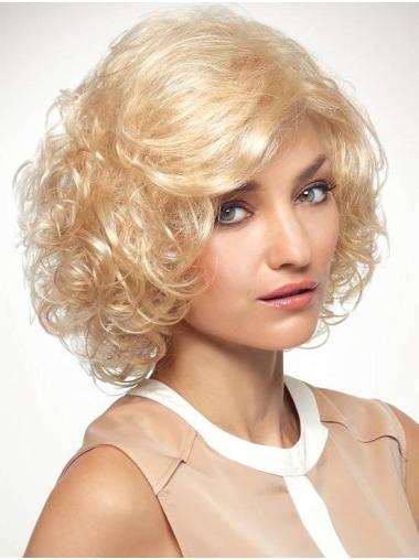 Curly Monofilament Blonde Synthetic Women'S Bob Wigs