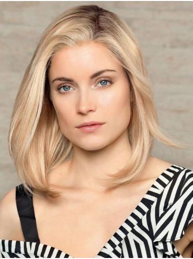 12" Straight Bobs Blonde Designed Human Hair Wigs