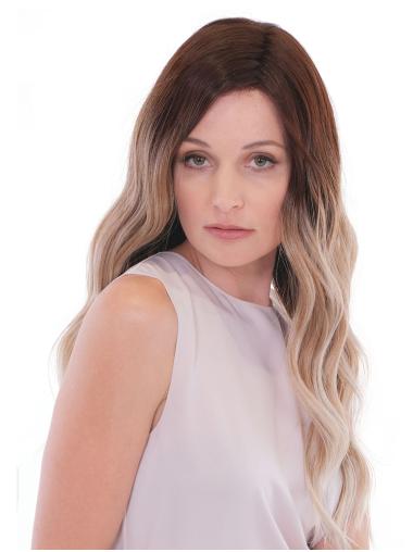 Ombre/2 Tone Synthetic Without Bangs Wavy Wonderful Lace Wigs