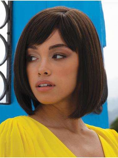 Brown Synthetic Bobs Straight Exquisite Lace Wigs