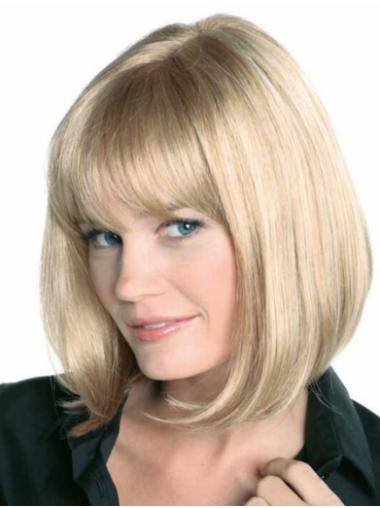 100% Hand-Tied 10" Straight Synthetic Fashion Bob Wigs