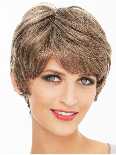 Synthetic Boycuts Blonde Straight Ladies Lace Wigs