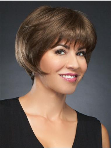 6" Cropped Incredible Brown Straight Bob Wigs