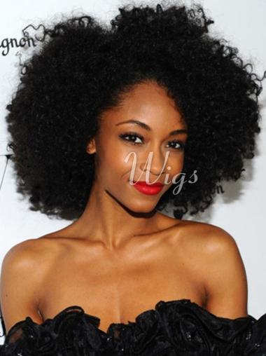 Fashionable 10" Chin Length Kinky Wigs For Black Women